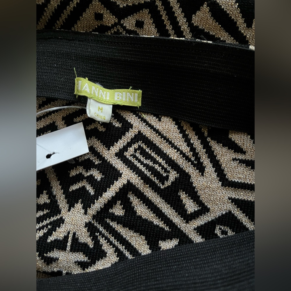 Gianni Bini Black and Tan Patterned Pencil Skirt - Picture 3 of 4